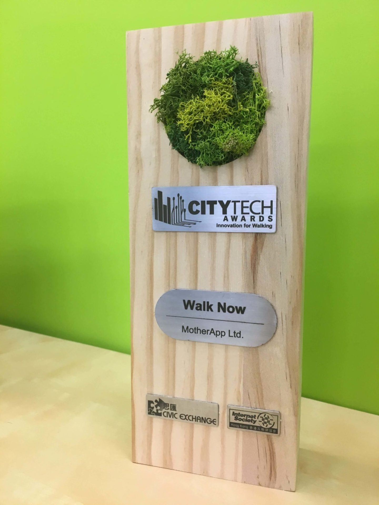Motherapp Received the Walk21HK CityTech Awards