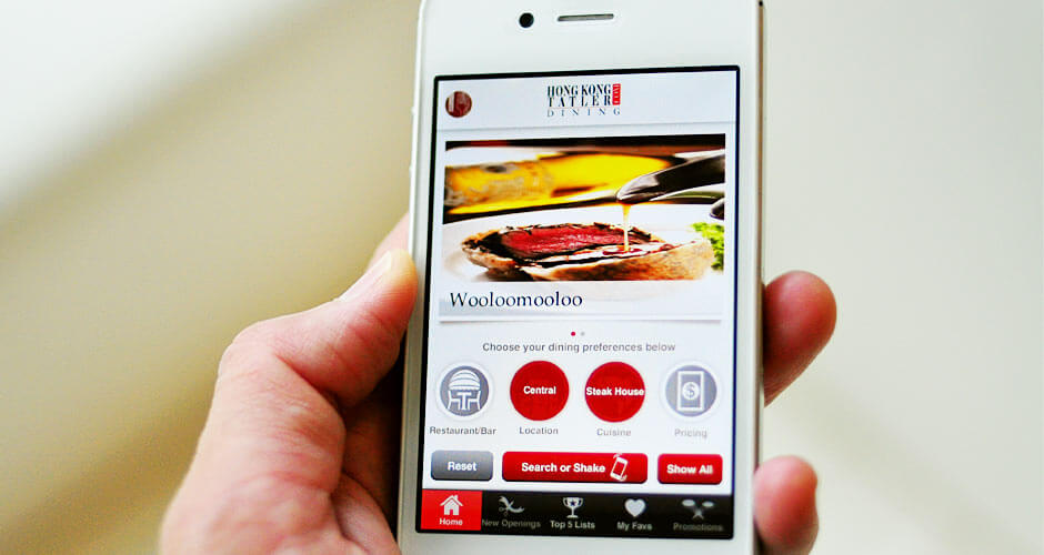 Asia Tatler – Dining App Development