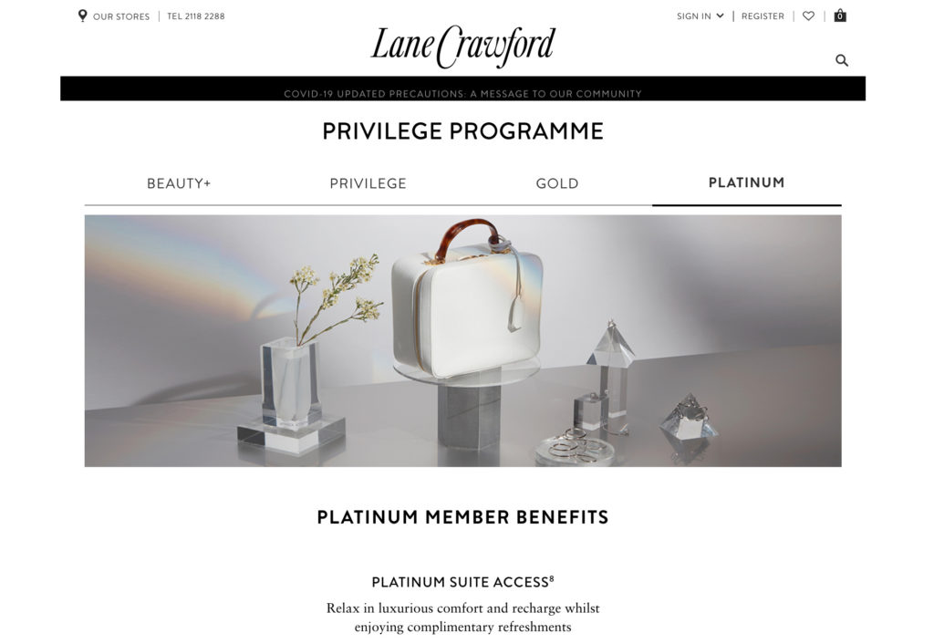 Lane Carwford loyalty program 