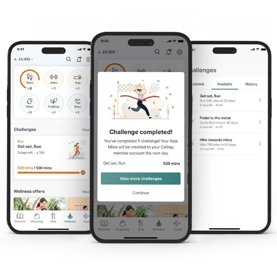 Asia Miles by Cathay Pacific, Wellness Lifestyle App